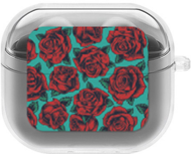 에잇클로드 문센트 일체형 클리어 하드 케이스, 민트로즈, 갤럭시 버즈 3 / 3 프로, 1개