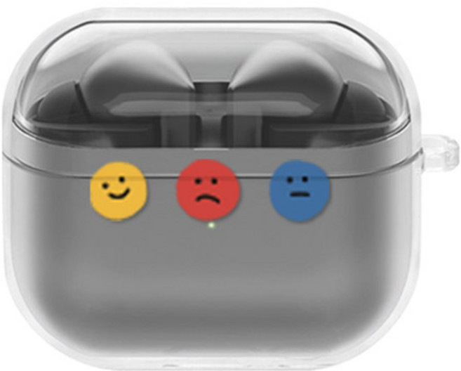 에잇클로드 문센트 일체형 클리어 하드 케이스, 신호등, 갤럭시 버즈 3 / 3 프로, 1개