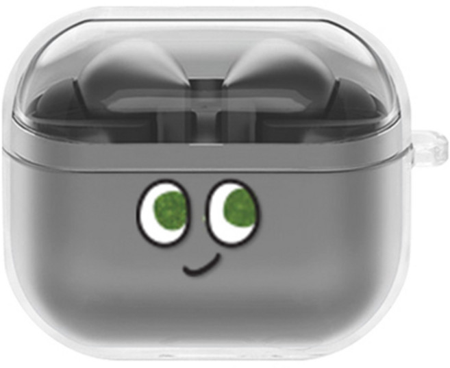 에잇클로드 큐티츄 일체형 클리어 하드 이어폰 케이스 갤럭시 버즈3 / 버즈3 프로, 그린펄아이즈, 1개