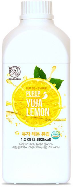 더블데이 유자레몬 퓨럽, 1.2kg, 1개