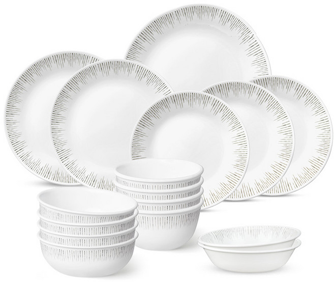 코렐 파인다이닝 4인 한국형 식기세트 16p, 혼합색상, 식기 16p, 1세트