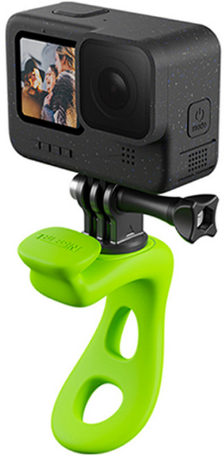 텔레신 액션캠 실리콘 봉클램프 마운트, 그린, 1개