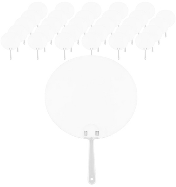 마켓감성 ​​​​종이 부채, 원형, 30개