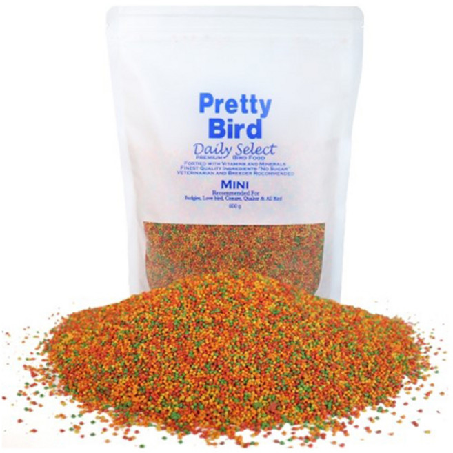 프리티버드 조류용 데일리 셀렉트 미니 펠렛, 800g, 1개