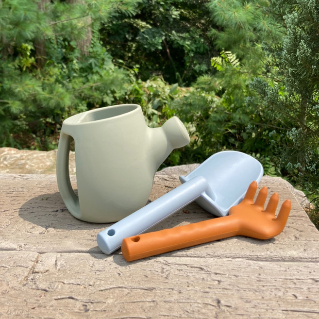 베베킷 민트 물뿌리개 + 블루 삽 + 갈퀴 브라운 민트세트, 민트, 블루, 브라운, 1개