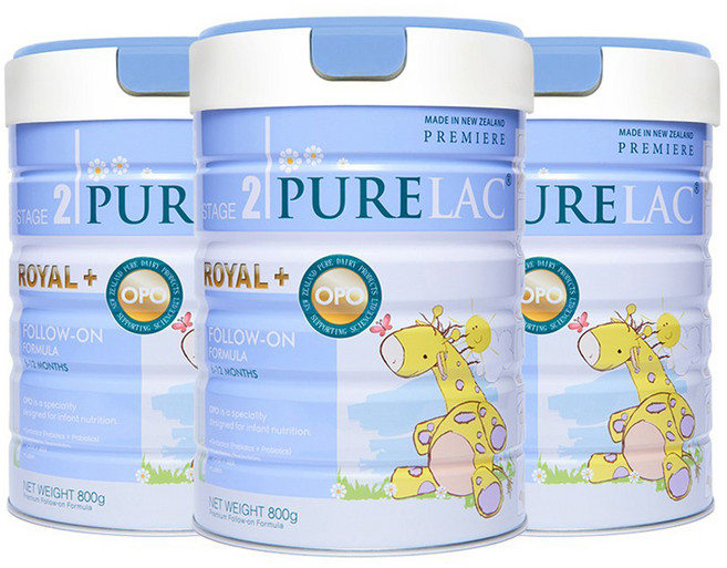 퓨어락 뉴질랜드 청정 프리미엄 분유 2단계, 800g, 3개