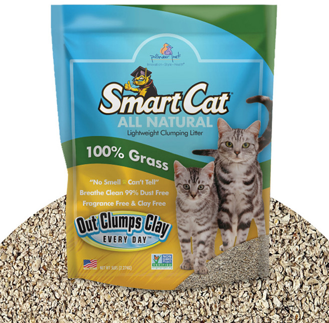 스마트캣 땡스스탬프 수수 고양이 모래, 2.27kg, 1개, 무향