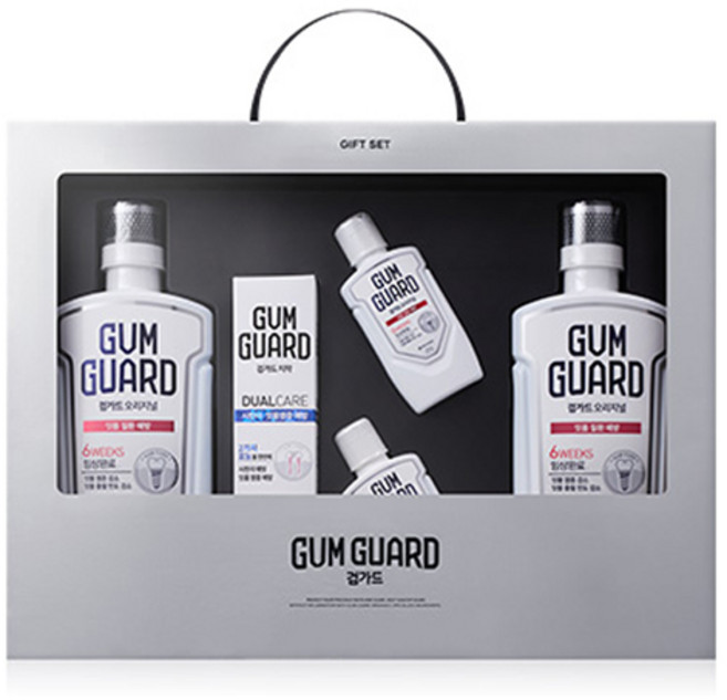 검가드 치약 150g + 오리지널 구강청결제 750ml 2개 + 100ml 2개 선물세트, 1세트