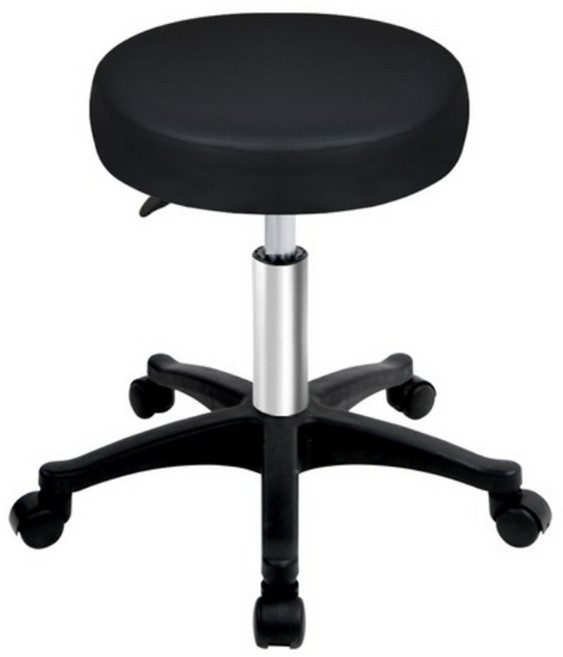 comet Home 皮革升降旋轉圓椅 36 x 36 x 44~56cm, 黑色, 1個