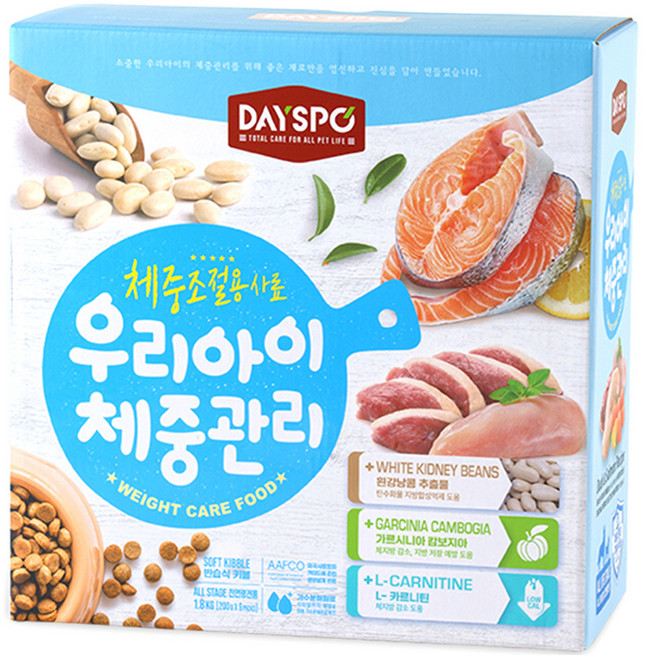 데이스포 강아지 우리아이 기능성 사료, 다이어트, 1.8kg, 1개