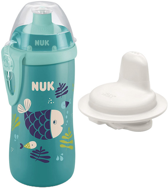 누크 퍼스트초이스 키즈 주니어컵 + 스포츠캡 + 하드스파우트 세트, 300ml, 1세트, 피쉬