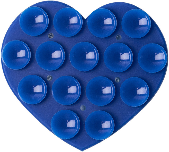 구스페리 파스텔 양면 흡착식 실리콘 부착 패드 하트, 블루, 1개