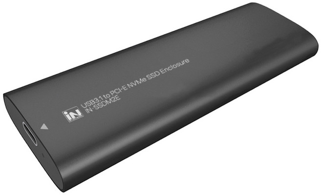 인네트워크 M.2 NVMe SSD 외장 툴리스 케이스, IN-SSDM2E, 1개