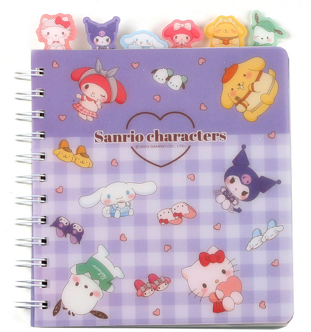 산리오캐릭터즈 PP 인덱스노트 ROOM, 퍼플, 1개
