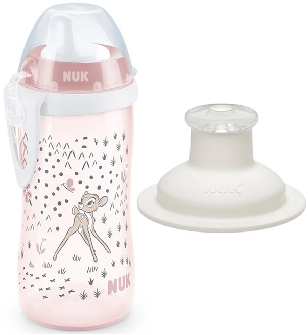 누크 키디 스파우트컵 하드스파우트 + 스포츠캡 세트, 300ml, 1세트, 밤비 - 쿠팡