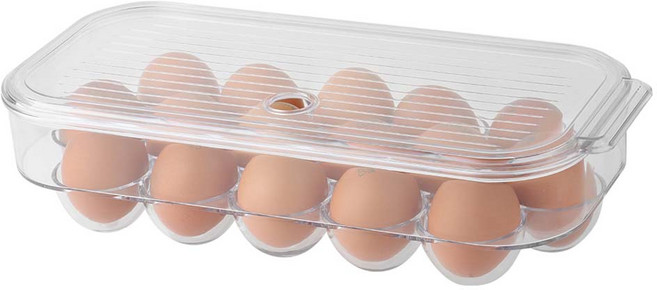 코코스토리 논슬립 계란트레이 16구, 투명, 1개