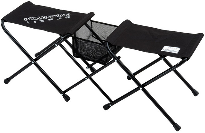 LIBERO 트윈 폴딩 캠핑체어, 블랙, 1개