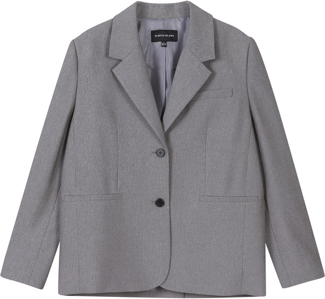 플라스틱아일랜드 여성용 기본 싱글 테일러드 자켓 PQ1WJ761