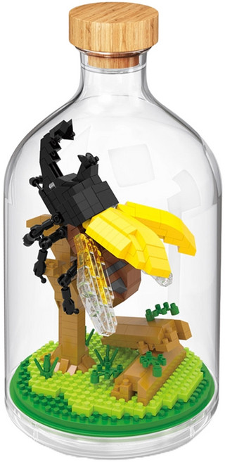 와이즈호크 장수풍뎅이 나노블럭, 혼합색상, 1개