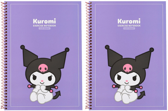 산리오 두꺼운 연습장 v1, 퍼플(쿠로미), 2개