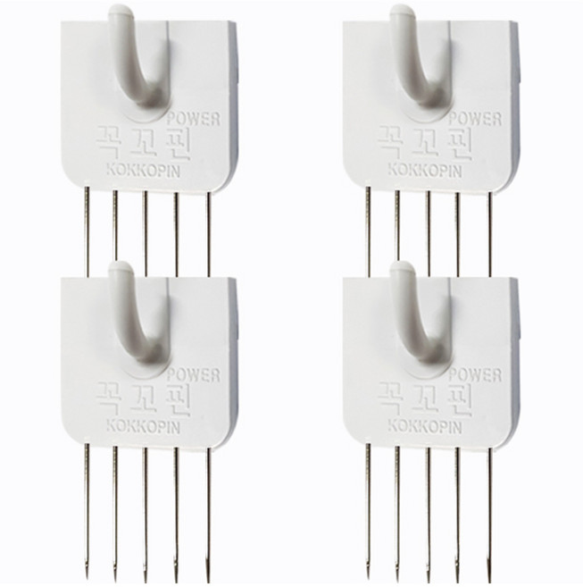 꼭꼬핀 국내 제조 파워 U자형, 화이트, 4개