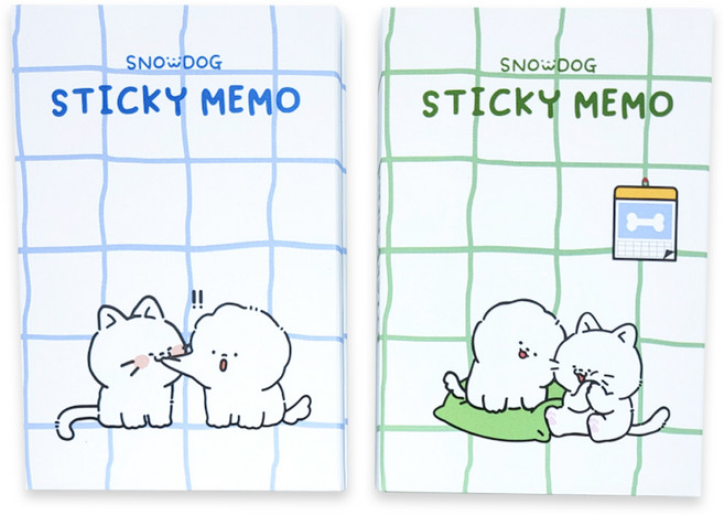 스노우독 위드나 4단 점착메모지 82-0038, 랜덤발송, 1개입, 2개