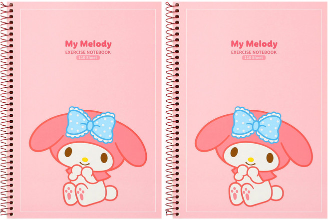 산리오 두꺼운 연습장 v1, 핑크(마이멜로디), 2개