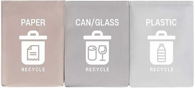 comet 垃圾分類回收桶3件組 36L, 多色