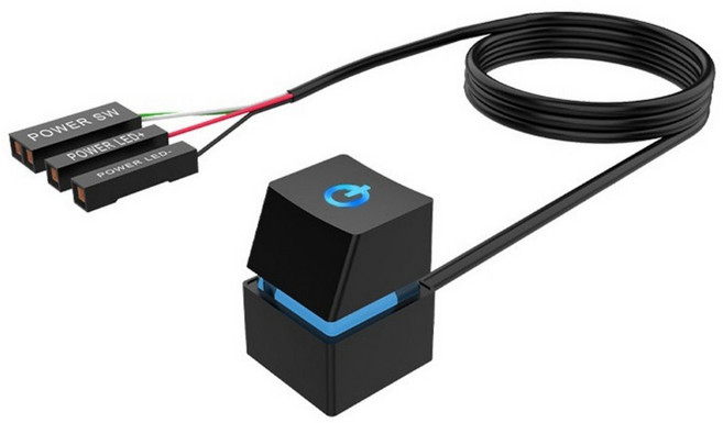 아이코어스 PC 외부 전원 스위치 블랙, 1개