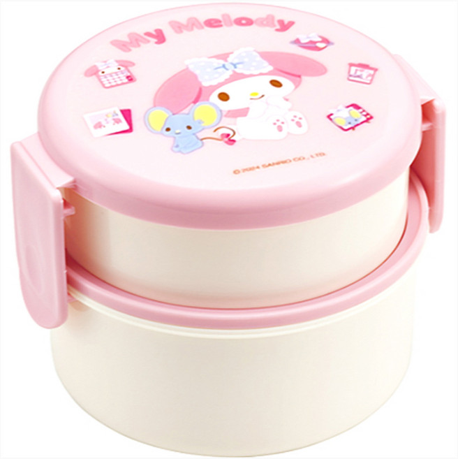 스케이터 ONWR1AG 2단 휴대용기 & 포크 500ml, 마이멜로디24, 1개