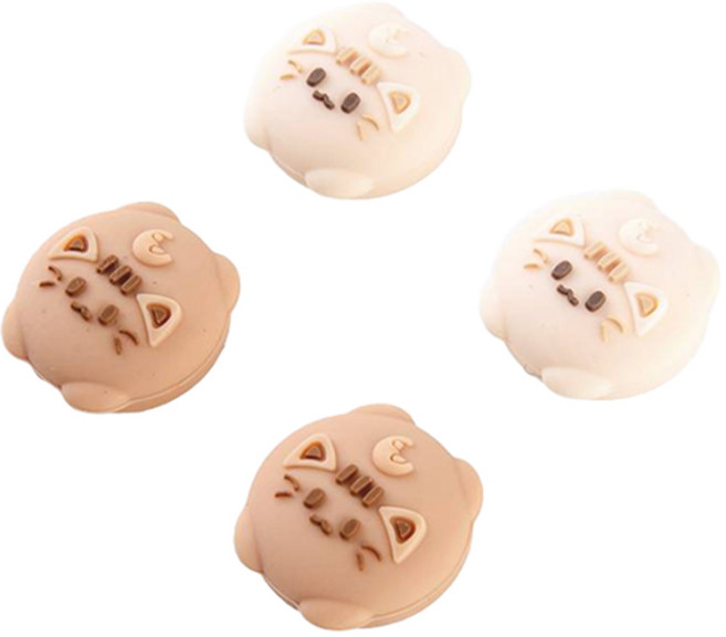 호후 닌텐도 스위치 조이콘 아날로그 스틱 커버 OLED 라이트 2종 x 2p 세트, 식빵굽냥, 1세트