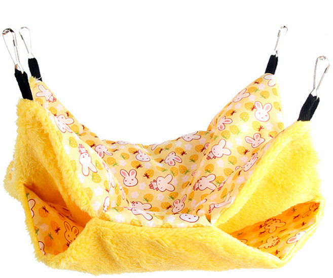 요런개 러블리 레빗 소동물 해먹 L, 옐로우, 1개