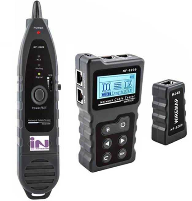 인네트워크 POE 랜 탐지 및 테스터기 케이블 트레커 세트 IN-NF8209, 1세트