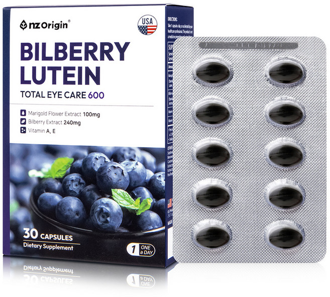 엔젯오리진 빌베리 루테인 토탈 아이케어, 30정, 1개