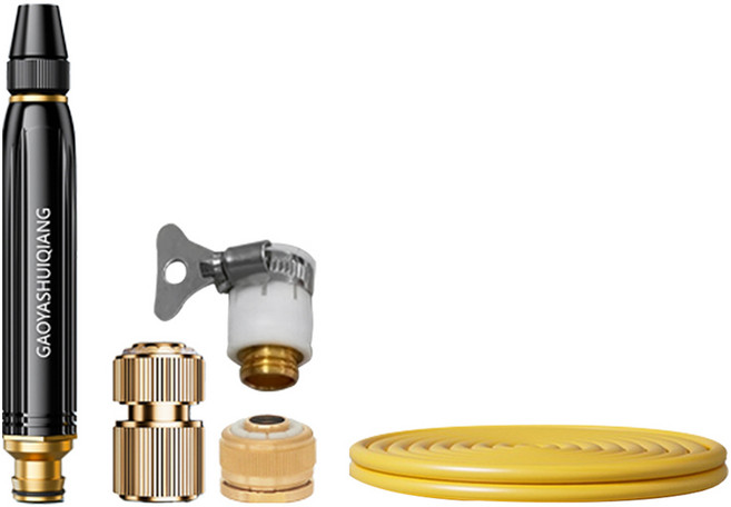 월드크린 하이퍼 고압 물 호스 스프레이 건 + 호스5M, 1세트, 혼합색상