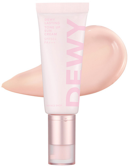 THE FACE SHOP 菲詩小舖 Dewy Lasting 持色潤色防曬霜 SPF50+ PA+++, 1個, 35ml