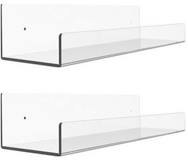 무타공 아크릴 다용도 선반, 투명, 2개