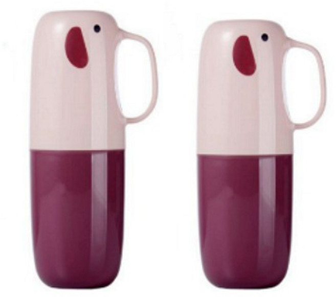 원이네 여행 휴대용 칫솔 케이스, 핑크, 2개