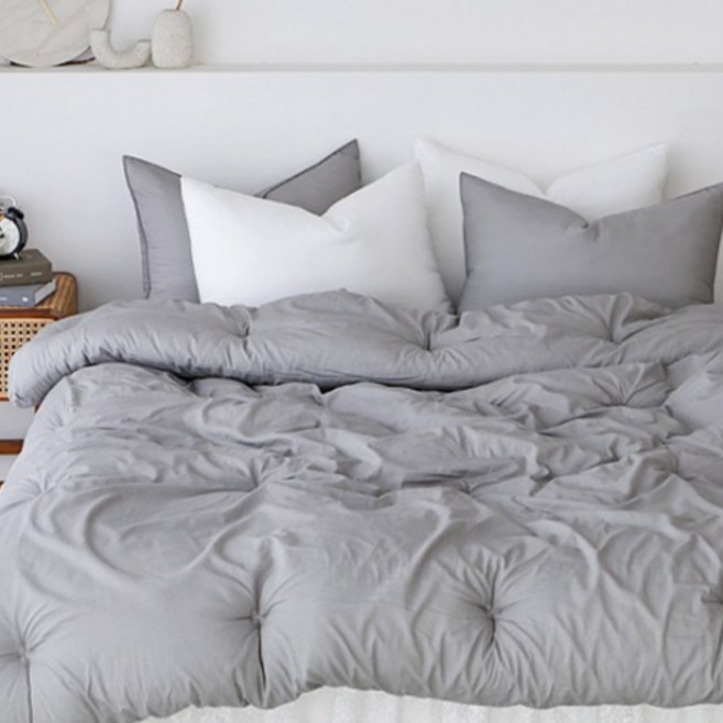 베이직톤 국내산 슈가밤 고밀도 모달코튼 차렵이불 세트