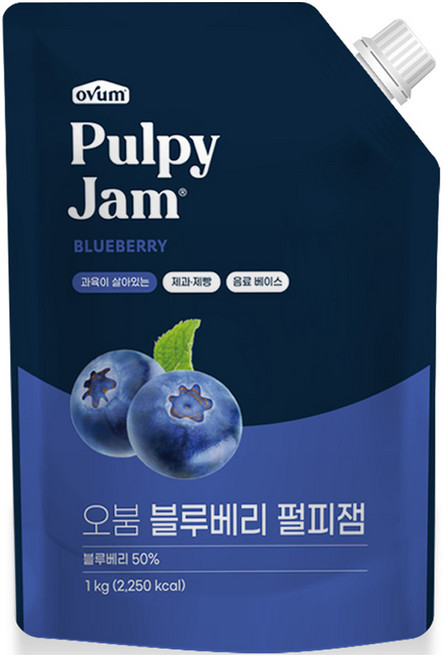 오붐 블루베리 펄피잼, 1kg, 1개