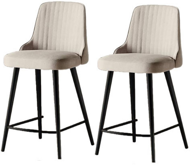 가구느낌 시엘벨벳 바체어, 베이지, 2개
