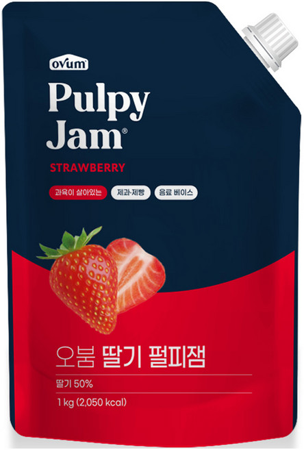 오붐 딸기 펄피잼, 1개, 1kg