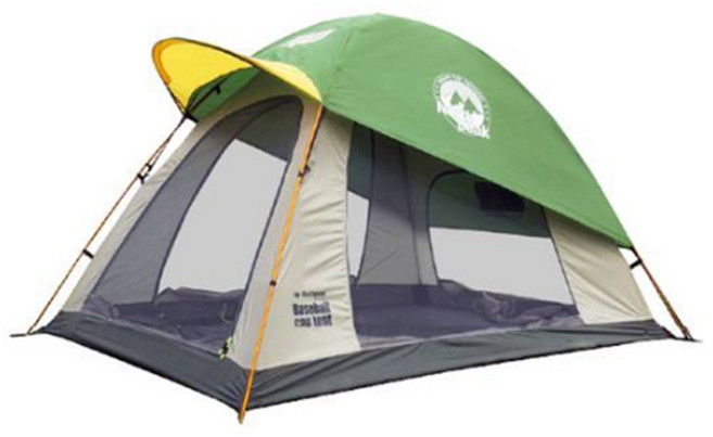 노스피크 야구 모자 텐트, 그린