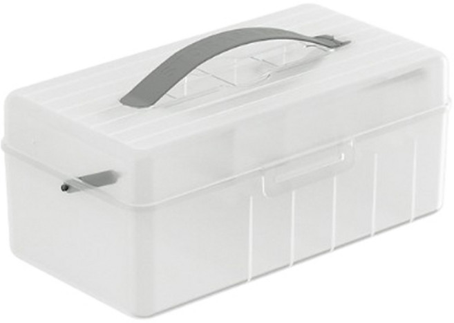 ABM 2단 소품 케이블 정리함, 화이트, 1개