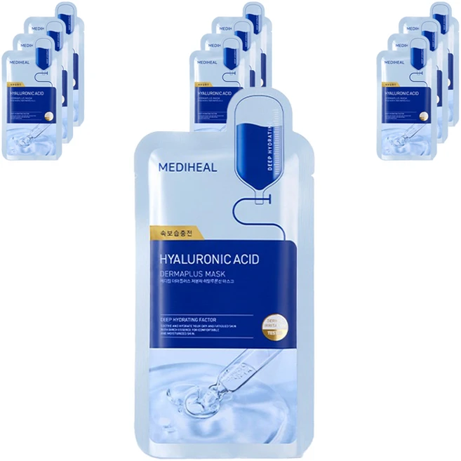메디힐 더마플러스 저분자 히알루론산 마스크팩, 1개입, 10개 - 쿠팡