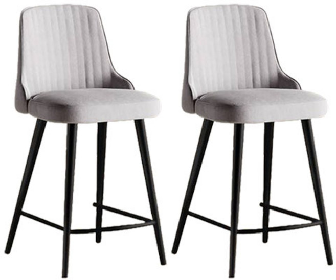 가구느낌 시엘벨벳 바체어, 그레이, 2개