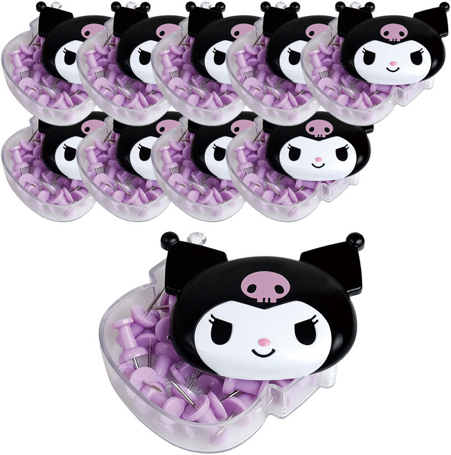 바이하츠 쿠로미 컬러장구핀, 10개, 22개입