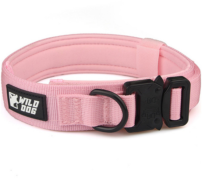와일드독 강아지 메탈칼라 목줄, 핑크, 1개