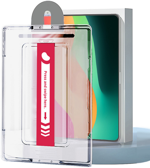 레드빈 아이패드 HD 고광택 강화유리 액정보호필름 + 먼지제거 원터치 가이드툴 세트, 1세트