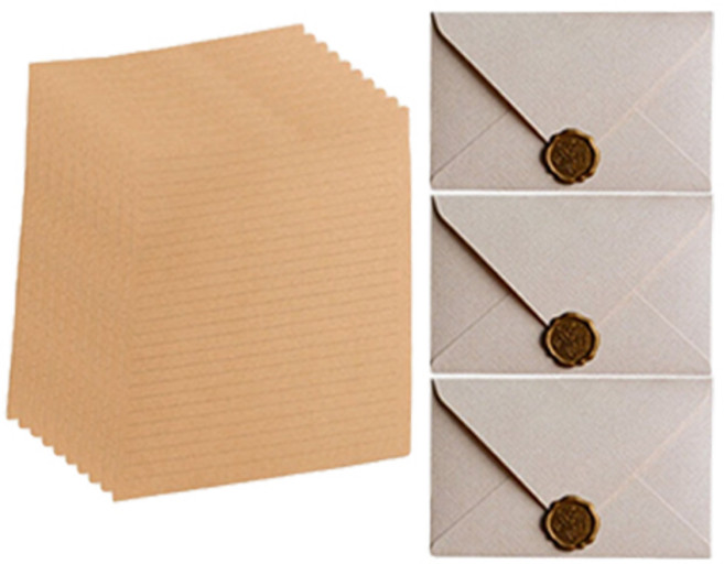 아이엔피 빈티지KP 편지지 세트, 크라프트, 1세트